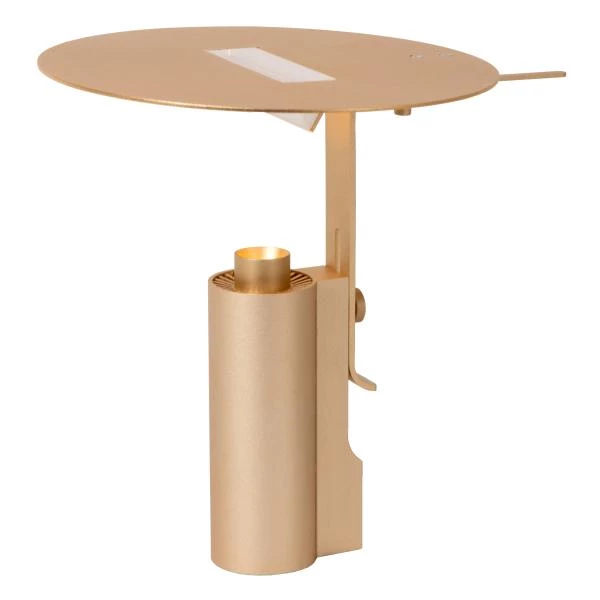 Lucide Premium FITS - Lampe de table - Ø 20 cm - LED - 1x7W 3000K - Or Mat / Laiton - détail 2
